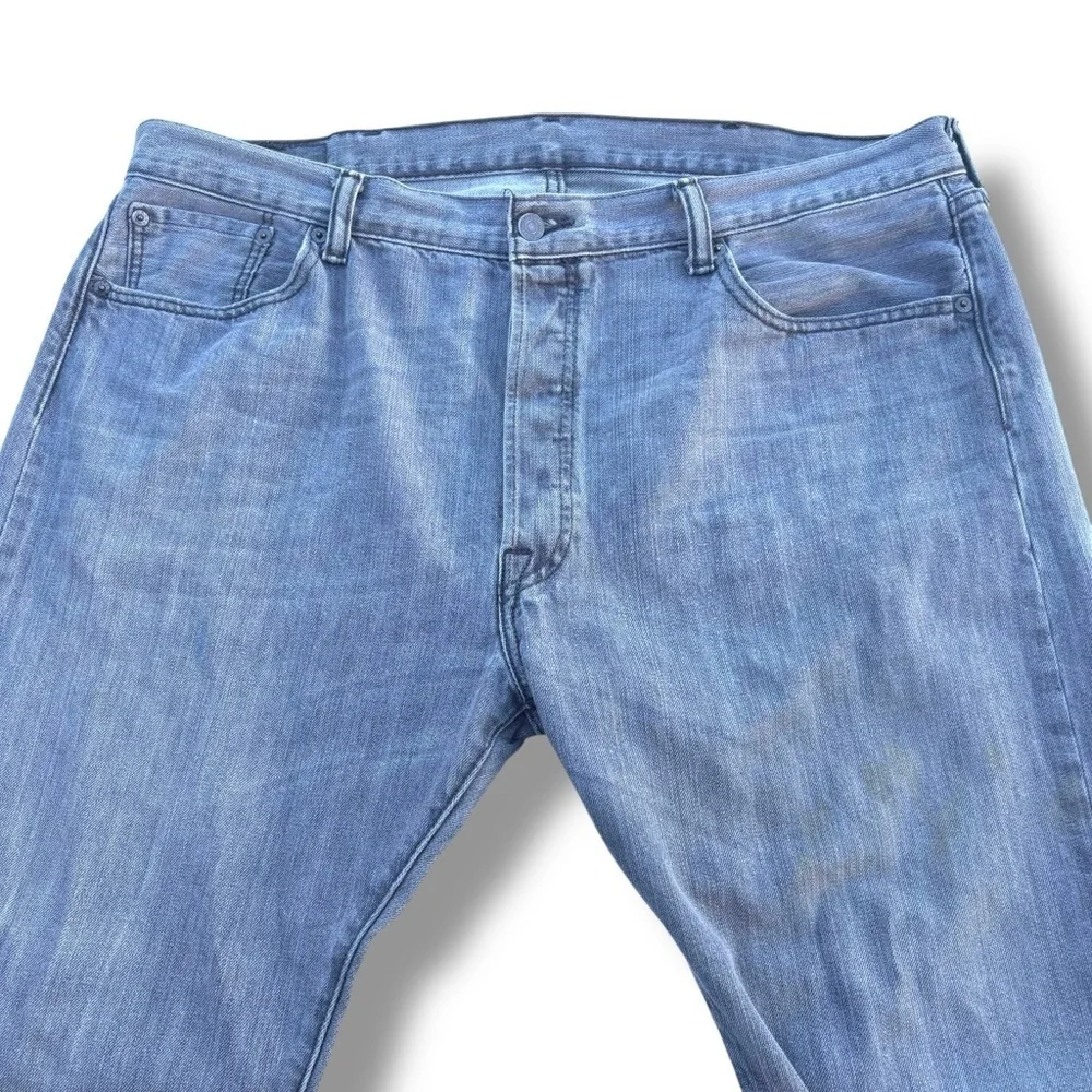 Levi’s 501 Men’s Button Fly Jeans GRAY Denim Straight Leg 40 X 30